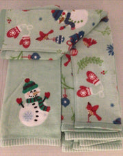 Christmas Wondershop  Snowman 15" x 25" Hand Towels- 4 Pack