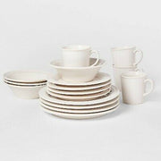 16pc Porcelain Woodbridge Dinnerware Set White - Threshold 727870232361